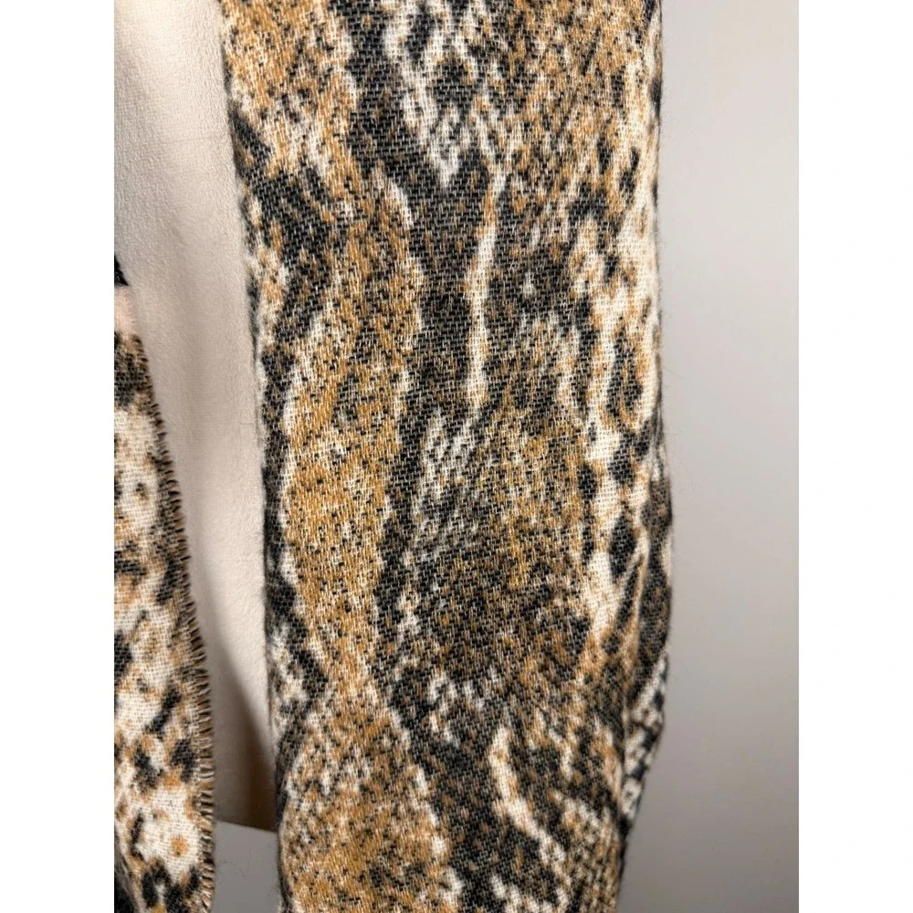 Shiraleah Elliot Scarf Snakeskin Striped OS Multi Animal Print Fringe Wrap